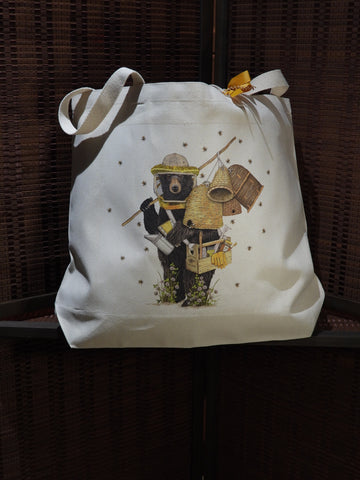 Bee Keeper Bear Tote Bag (Large)